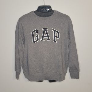 Vintage Grey GAP spellout Arch Logo Crewneck Sweatshirt
